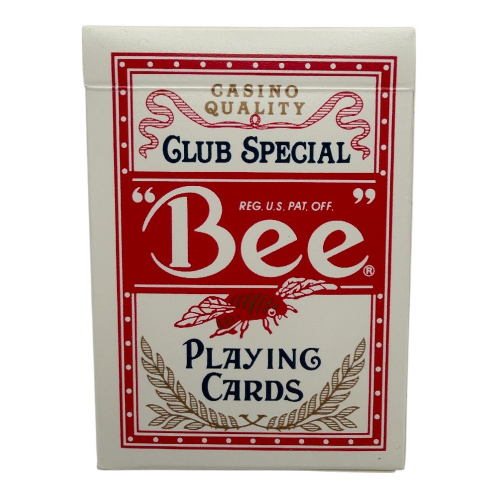 Bee Casino Quality Club Special Playing Cards Deck - Red EUC
